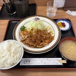 とんかつのつかさ - ポークチャップ定食 ライス｢多め｣