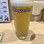 麺とかつおの物語 - ヒューガルデンホワイト生ビール　480円