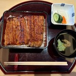 Washoku大穀 鶴ヶ島店 - うな重、肝吸い、お新香