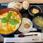鶏三和 - 料理写真:名古屋コーチン親子丼らら横セット 1,680円(税込)