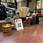 三洋食堂 - 卓上の様子