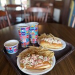Columbia Harbour House - 『LOBSTER ROLL $18.00』 『NEW ENGLAND CLAM CHOWDER $6.79』 『COCA COLA $4.79』