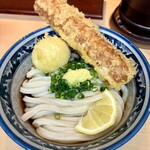 梅田 釜たけうどん - ちく玉天ぶっかけ(小)