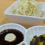 ふくえもん - 千切りキャベツ、フライ用のソース&マヨ