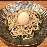 千ふく - 烏骨鶏の卵と生めかのぶぶっかけそば