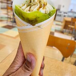 마메이도 클로바 - 말차 흑설탕과 콩가루 생크림 크레페