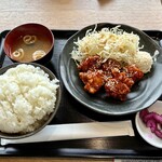 九州鳥若丸 - ヤンニョム唐揚げ定食 ご飯大盛り