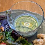 ベジバル チバットリア - ほうれん草の冷製ポタージュ✨めっちゃ美味しー(,,>‪ᴗ<,,)♡