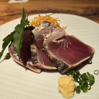 鉄板焼き あおやま - 初鰹のタタキ 季節ですね