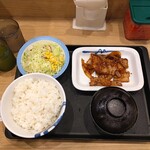 松屋 - スタミナ厚切り豚カルビ定食ごはん特盛