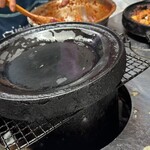 백화양곱창 - ミノチャーハンの調理開始