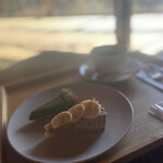 カフェ 金澤園 - タルトセット(季節の抹茶タルト・バナナタルト)