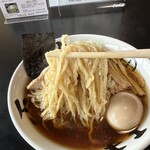 中華そば処 琴平荘 - 【中華そば（こってり）＝中細平縮れ麺】