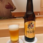 佐たけ - 最初はエビスの小瓶でスタート