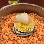 レストラン スノゥ - 対馬産ヒオウギ貝を天草産オリーブオイルで