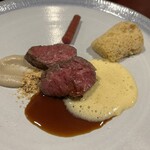 レストラン スノゥ - 赤牛さがりをフォアグラソース・新ごぼうソースで