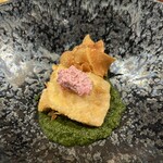 レストラン スノゥ - 有明海産ヤスミを焦がしロメインレタスソースで