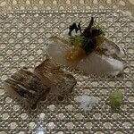 薪焼 かけはし - 太刀魚、皮目に炭を当てたものとは違う世界。金目も面白い口当たり