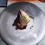 蒼 - 上田富産43力月雌牛 "特別な但馬玄"の炭火焼 京都田原さんの筍