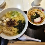 浅虫水族館 軽食コーナー - ほたてラーメン＋お子様うどん