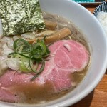 焼きあご煮干しらぁめん はなかぜ - 濃厚らぁめん(¥1,000),ライス(¥170),替え玉(¥180)