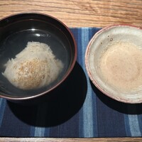蕎麦懐石 無庵 - そばがきくるみもち