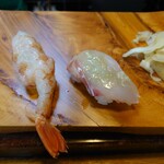 力すし - 赤海老、タイ