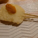 天ぷら処 わか杉 - 烏賊の雲丹添え