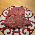 銀座 青天 - 黒毛和牛ランプステーキ（鉄板焼きの前）