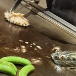 銀座 青天 - 鮑の鉄板焼き