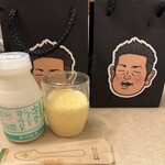 銀座 青天 - お土産（黒川温泉のジャージヨーグルト、プリン）