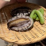 銀座 青天 - サザエが鮑に衣替え