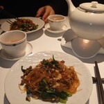 中国飯店 - 挽肉と春雨と青菜の辛味炒め