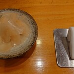 天寿し - ガリ、指拭き