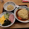 日高屋 - これが　黒酢しょうゆ冷し麺の半チャーハンセット　具が別皿なので配膳ロボでは運べなかったみたいです