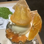 Art Gallery Cafe 茶々華 - オランジェット、清美オレンジ、日向夏シャーベット、紅茶ジュレ