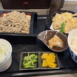 さわの庵 - ランチで食べたとり天セット