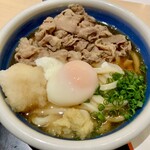 本格手打 もり家 東京店 - 温玉肉ぶっかけうどん