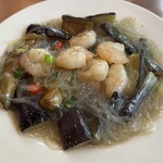 ベトナム料理レーロイ - ベトナム風海老、ナスと春雨の炒め1500円