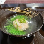 割烹 新多久 - 牡丹海老、うるいのお椀