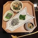 割烹 新多久 - 山菜いろいろ（赤こごめ、えら、はりきり、しどけ菜、等）