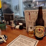 漁火と炭火焼き酒場まつむら - 赤星大瓶@429