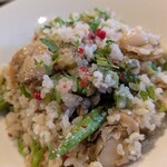 ベジバル チバットリア - ホタテとアスパラのリゾット✨大盛りでお願いしました(o^^o)♪︎