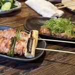炭火焼鳥 鳥松 - ■ねぎま、￥380（2本）