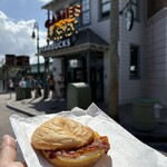 Starbucks - 『Double-Smoked Bacon Cheddar & Egg Sandwich $6.29』 『Iced Coffee $4.69』