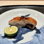 礒田 - 金目鯛（稲取）塩焼き、酢橘