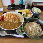 そば処あさり - カツカレー大盛りと付属のそば大盛り