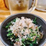 飲食笑商何屋ねこ膳 - ほうれん草お浸し