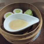 大和野菜とせいろ蒸し すみか - お通しのせいろ蒸し