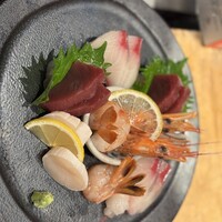 弁柄の刺身5点盛り合わせ